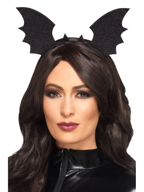 29 Black Bat Wings Women Adult Halloween Headband Costume Accessory