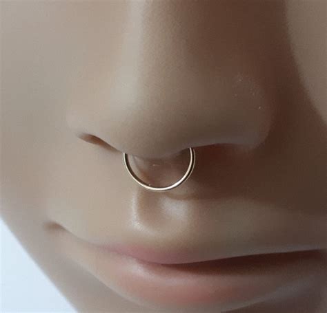 Gold Septum Hoop Custom Piercing Septum Septum Ring 20g Gold Etsy Gold Hoop Nose Ring