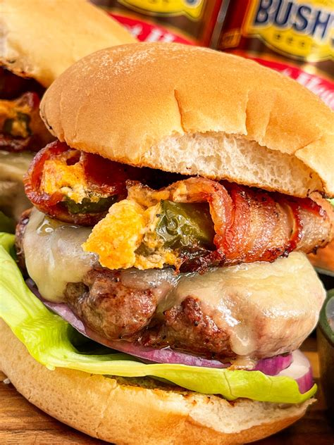 Bacon Wrapped Jalapeño Popper Burger The Grill Dads