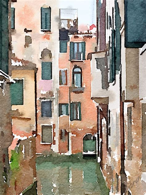 Venice Italy Watercolor Architecture Watercolor Landscape Landscape