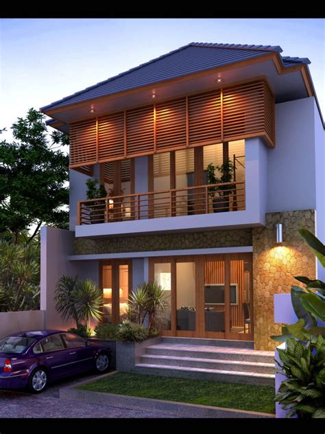 contoh desain rumah villa bali terbaru  renovasi