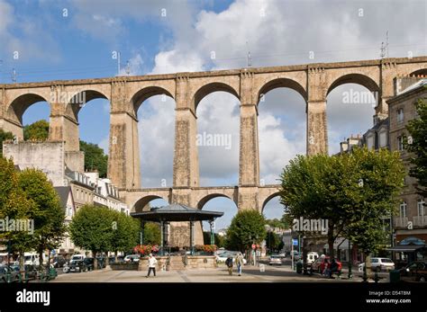 Viaduct At Morlaix Brittany France Stock Photo Alamy