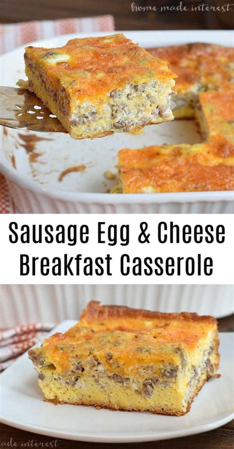 This Easy Sausage And Egg Breakfast Casserole Is Made With Crescent