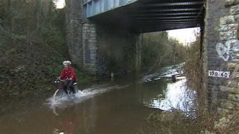 Cycle Path Near Bath Closes Due To Flooding Bbc News