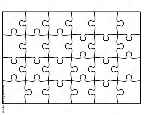 Vetor De Jigsaw Puzzle Template Transparent Svg Vector Illustration Do