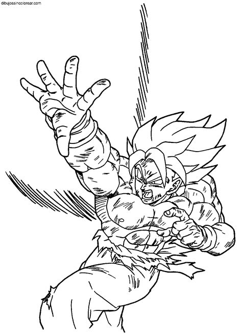 Dibujos Sin Colorear Dibujos De Goku Dragonball Z Para Colorear