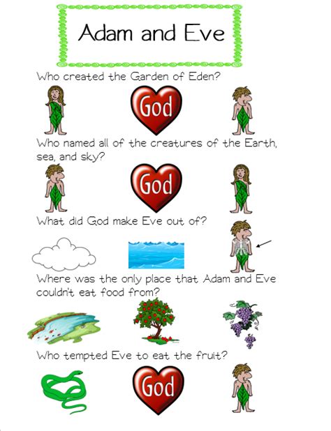 Adventures In Teaching First Grade Catechism Free Adam And Eve Worksheet