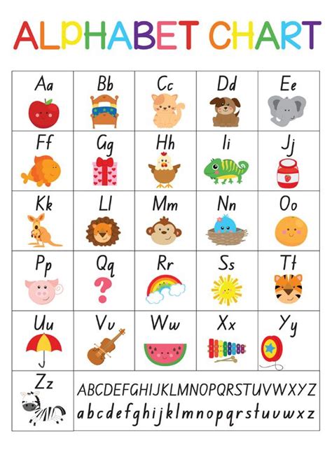 Free Alphabet Charts Free Printable For Kids Toddlerspreschoolers