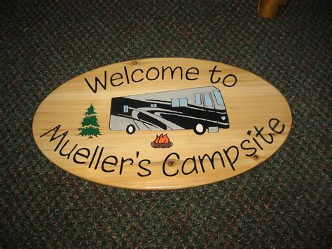 Welcome Personalized Rv Camping Sign Large Oval Etsy