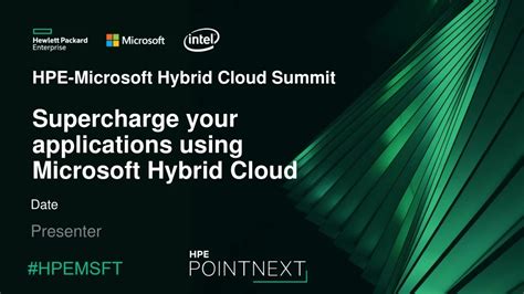 Ppt Hpe Microsoft Hybrid Cloud Summit Supercharge Your Applications