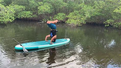 Headstand On A Stand Up Paddleboard Youtube