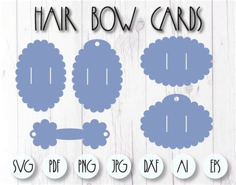 Hair Bow Display Card Template Svg Free
