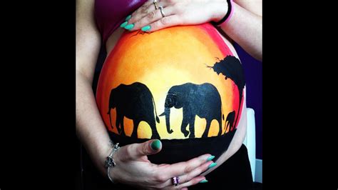 Body Artpregnant Belly Paintingbright Pregnancy Youtube