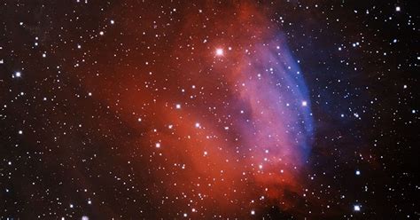 Nebula Looks Like Red Rose Sh2 174 Photographed In Arizona And