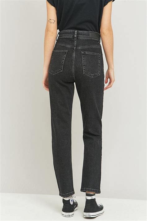 Bdg Acid Washed Black Mom Jeans In Black Lyst