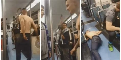 Man Subduing Shirtless Troublemaker On Train Goes Viral Video Canada Journal News Of The World