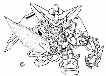 Sd Gundam Lineart Epyon Coloring Pages Deviantart