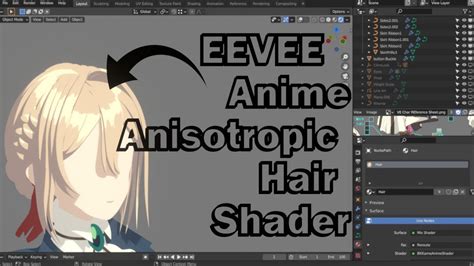 Eevee Anime Anisotropic Hair Shader For 3d Anime Bnpr Youtube