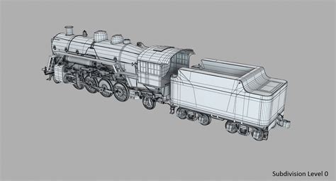 Icrr Mikado Steam Locomotive 1518 3d Model 99 Fbx Max 3ds Obj