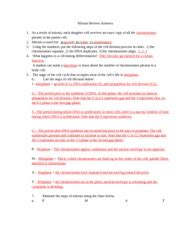 All written answers must be written in complete sentences. Mitosis And Meiosis Webquest Part D Answer Key + My PDF ...