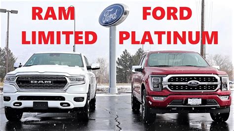 2021 Ram 1500 Limited Vs 2021 Ford F 150 Platinum Which Truck Is The