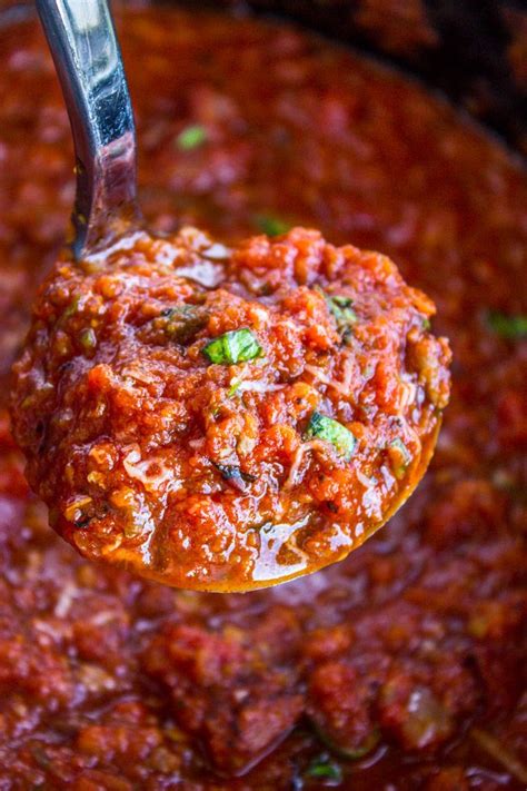 Healthy Slow Cooker Spaghetti Meat Sauce The Food