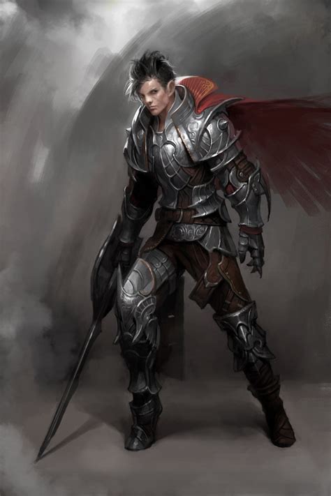 Knight Heo Ilhaeng Fantasy Armor Character Portraits Armor Concept