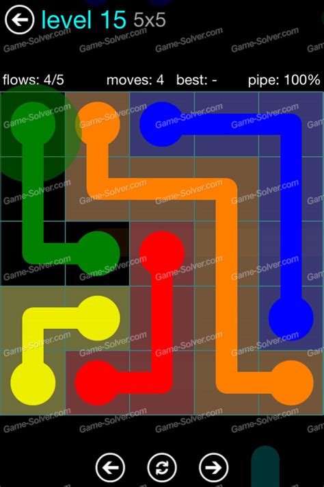 Flow Blue Pack 5x5 Level 15 Game Solver