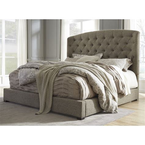 Ashley Furniture Gerlane King Upholstered Bed In Graphite King