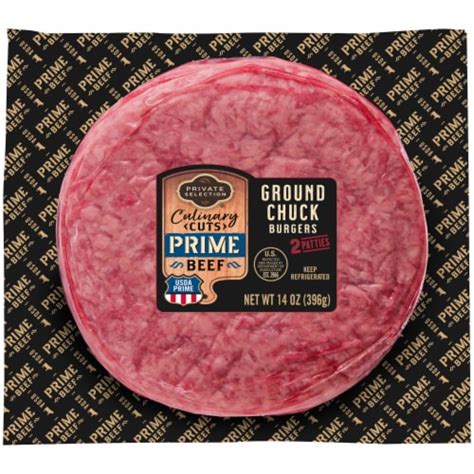 Private Selection Culinary Cuts Prime Beef Ground Beef Burgers Oz