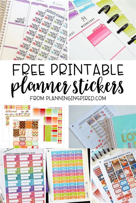 Free Printable Stickers Planning Inspired