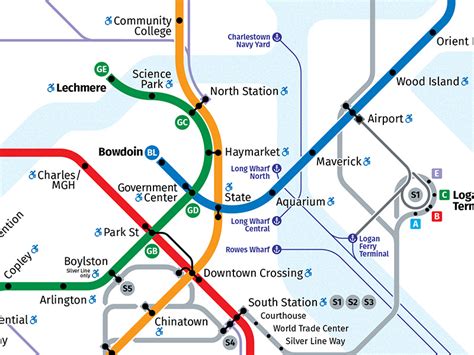 Boston Transit System Map