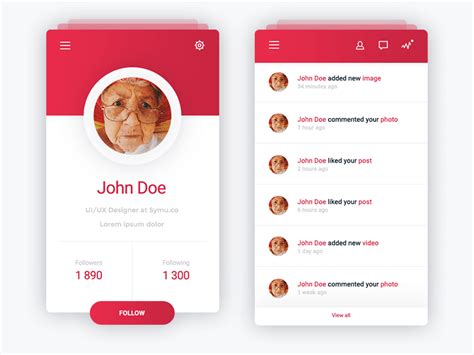 Why mobile app developers prefer to choose react native. Profile & Notifications app design