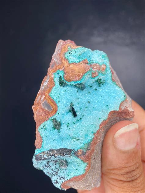 Druzy Chrysocolla With Unusual Crystallized Malachite Etsy
