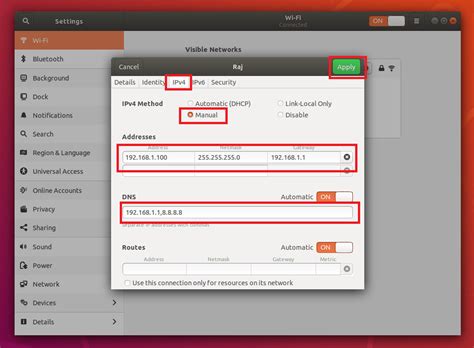 Ubuntu Linux Configuring Ip Address And Default Gateway