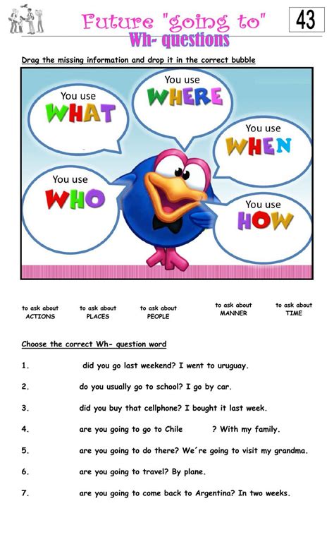 Wh Questions Interactive And Downloadable Worksheet You