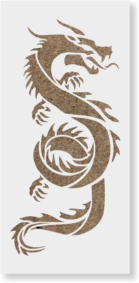 Chinese Dragon Stencil Template For Walls And Crafts Reusable