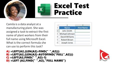 Microsoft Excel Test Practice Youtube