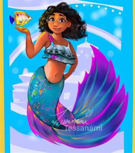 Tessanami On Instagram Mirabel As A Mermaid From Encanto Encantofanart Encantomirabel