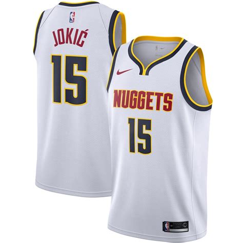 The lids nuggets pro shop has all the authentic nuggets jerseys, hats, tees, apparel and more at. Men's Denver Nuggets Nikola Jokic Nike White 2019/2020 ...