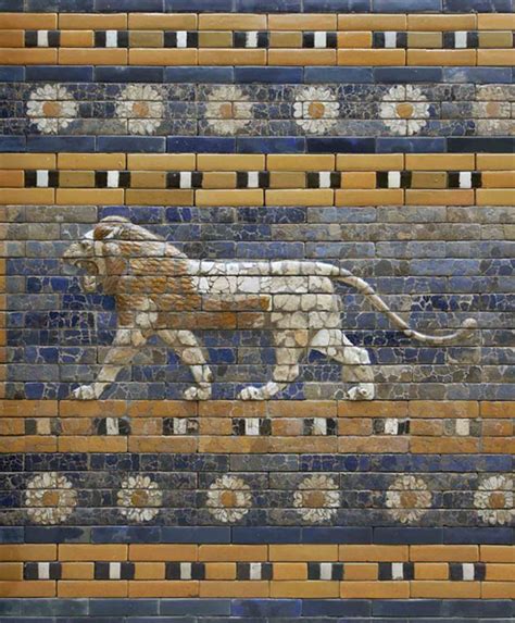 Walking Lion From The Processional Way Babylon Reign Of King
