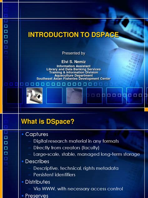Introduction To Dspace Pdf Metadata Computing