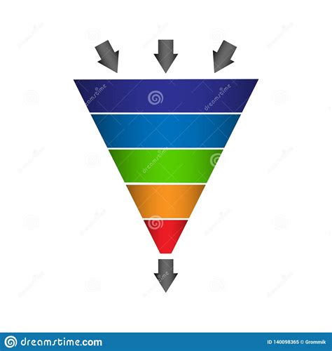 Sales Funnel Converting Ideas Into Money Flat Style Concept Vector