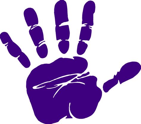 Purple Hand Print Clip Art At Vector Clip Art Online