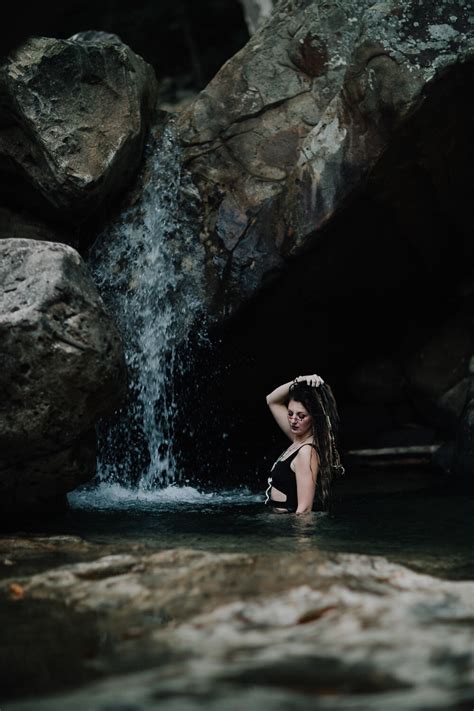 Outdoor Waterfall Boudoir With Wild Woman Locs — Lux Amore Photography