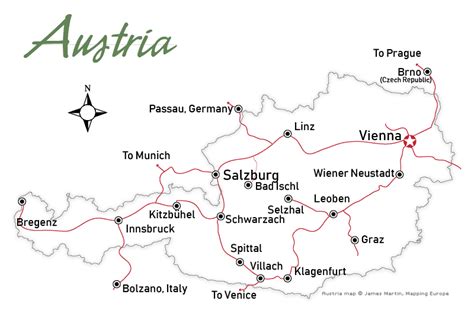 Hallstatt Salzkammergut Austria Map