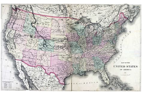 Lovely Historic United States Map Reconstruction 1872 Posters And Prints