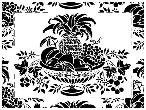 Fruit Basket Stencil From The Stencil Library Catalogue Buy Stencils