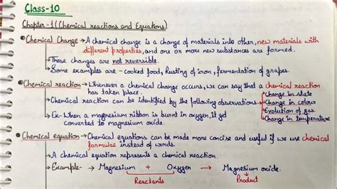 Class 10 Science Ch 1 Chemical Reactions And Equations Part 1