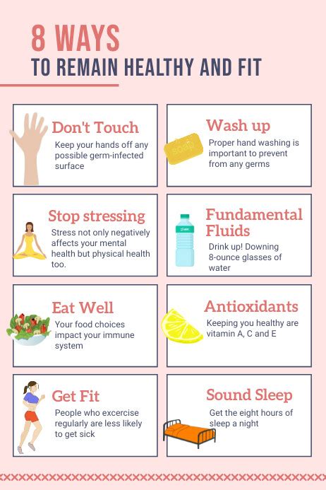 Copy Of Ways To Stay Healthy And Fit Infographic Postermywall